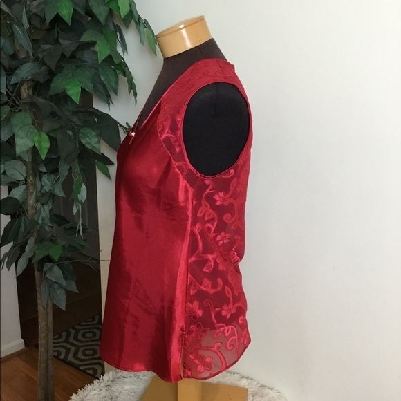 NINE and Co red satin look tank size med - Picture 6 of 16